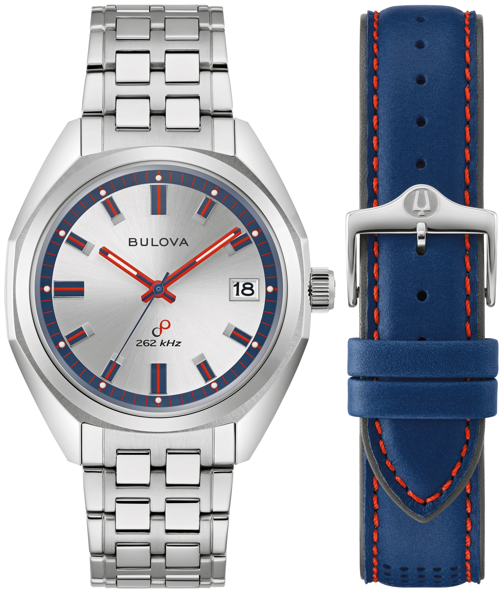 【日本未発売限定モデル】BULOVA 腕時計 Jet Star 96K112 Silver-Tone Dial Stainless Steel Bracelet Jet Star 96K112 | Bulova